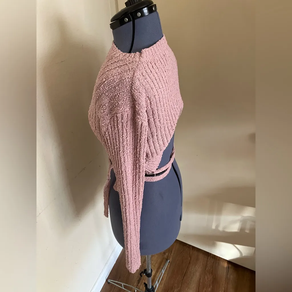 Debut Pink Ribbed Knit Sweater M/L - Image 2