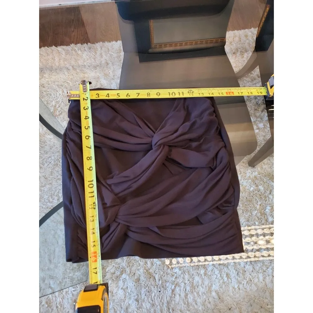 Express Mesh Wrap Twist Front Goth Bodycon Mini Skirt Size 6 - Image 10