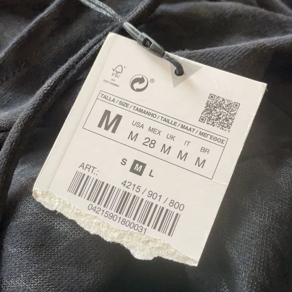 NWT ZARA Textured Weave Slip Dress Black - Image 9