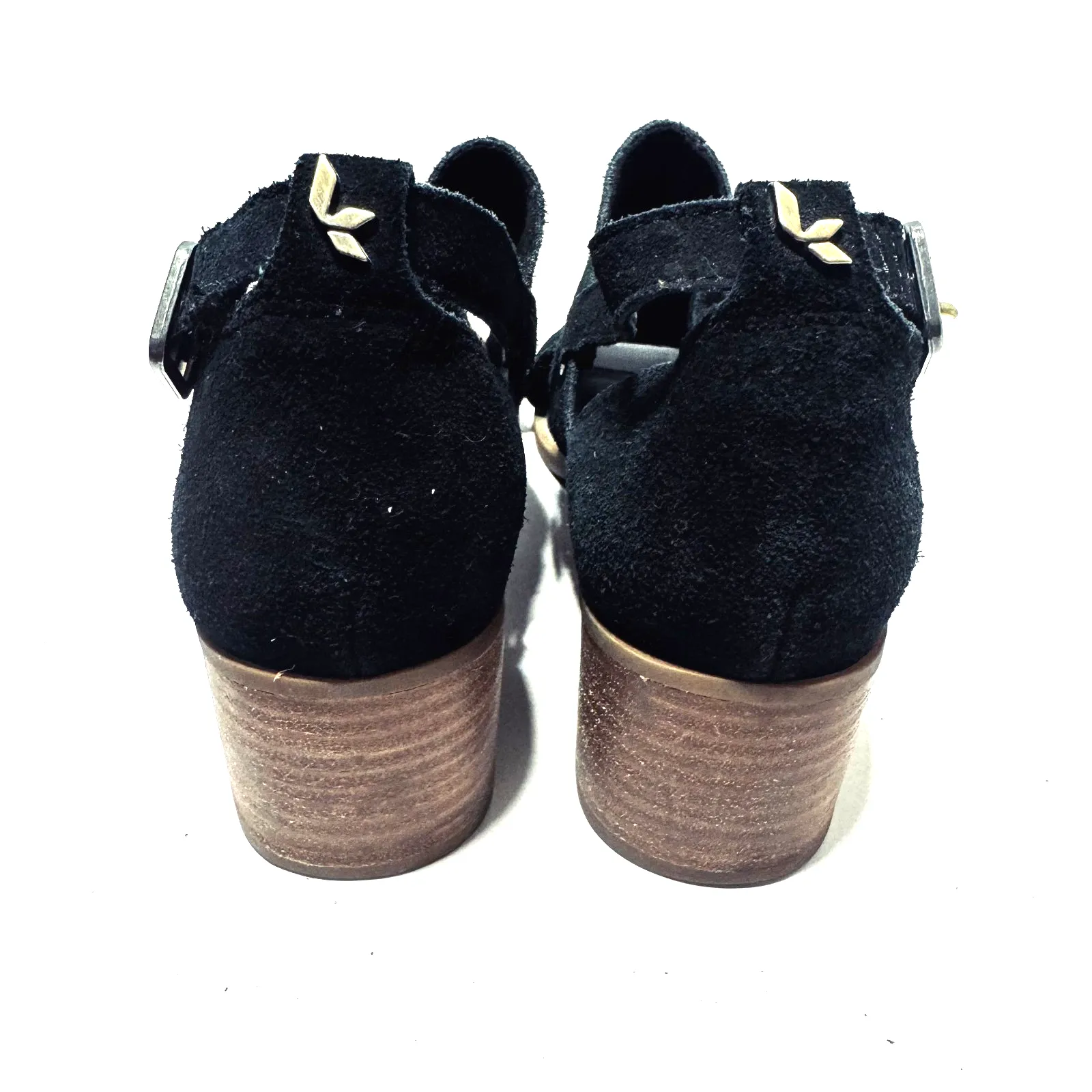 Koolaburra by Ugg Kaiah Black Suede Sandals Women's 7M buckle block heel shoes Size 7 - Image 6