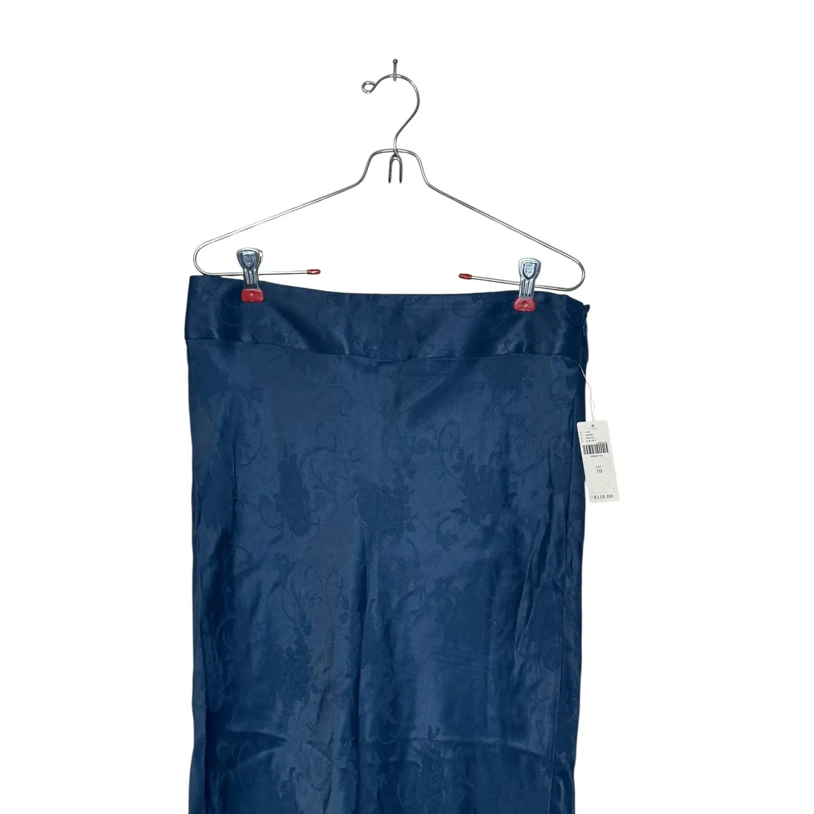 Anthropologie Moulinette Soeurs Women Skirt Y2K Midi Floral Embossed Size 10 NWT - Image 3