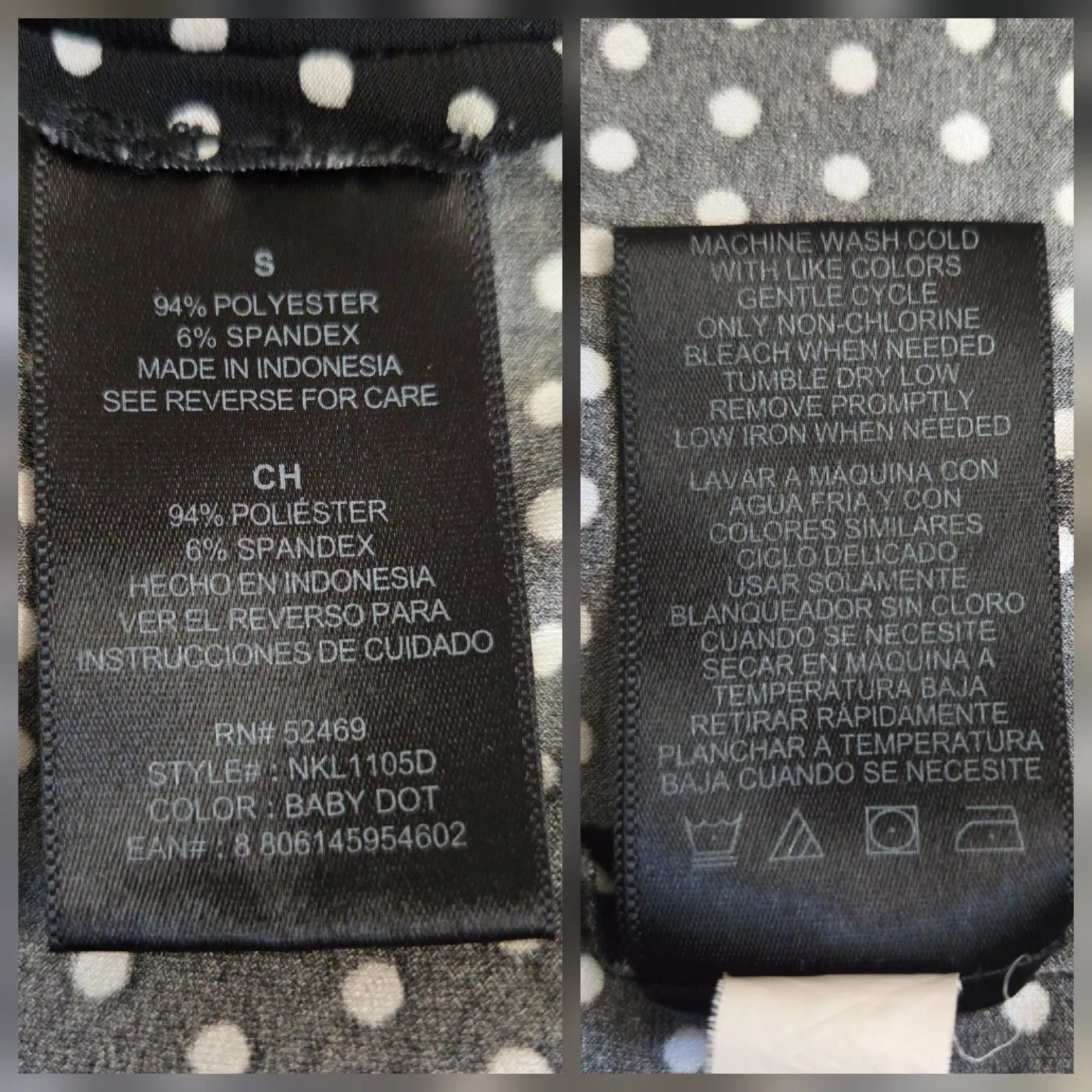 Norma Kamali Black White Polka Dot Faux Wrap Jersey Knit Fitted Sheath Dress S - Image 8