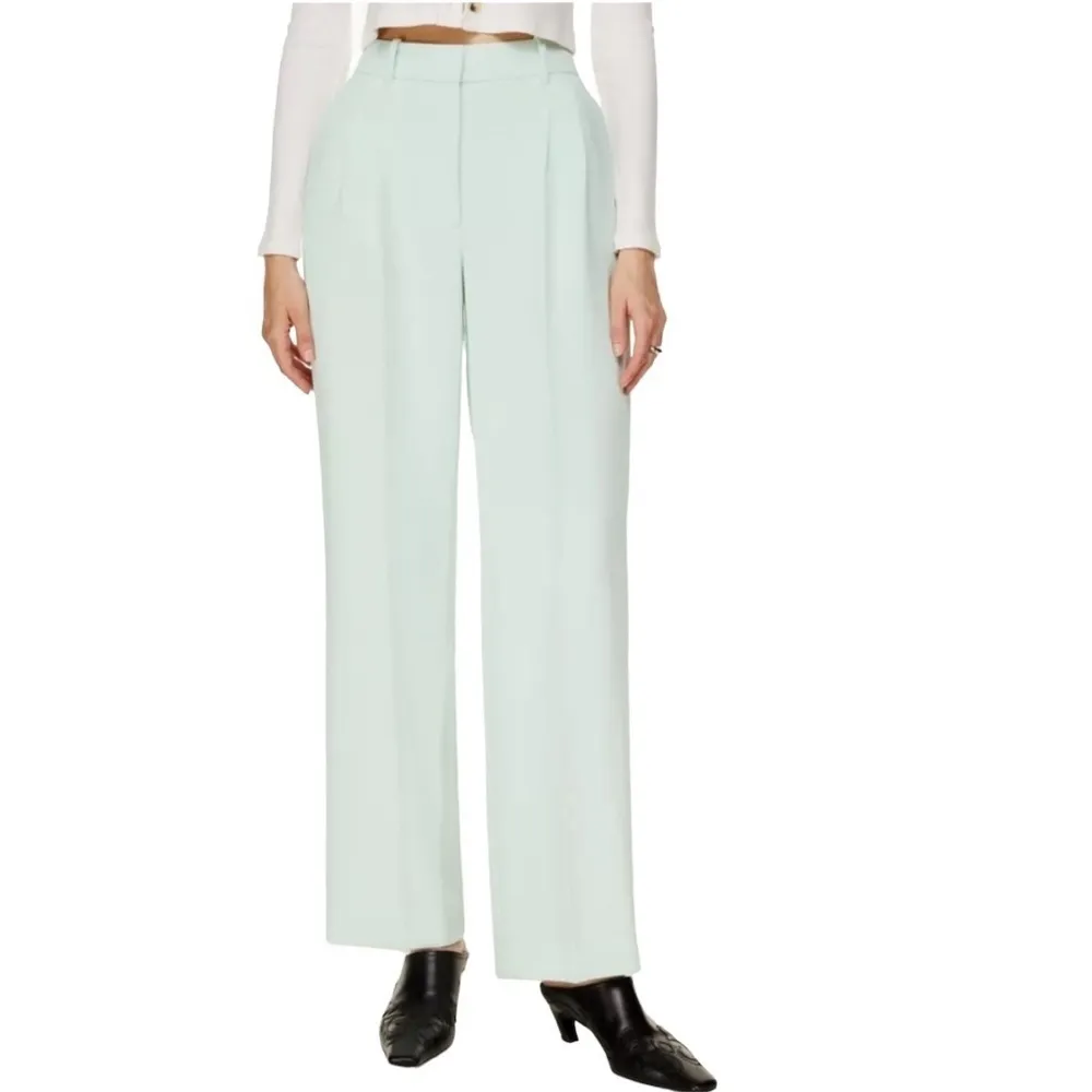 Wilfred x Aritzia - Effortless High Waisted Cropped Wide Leg Trousers Pants Sz 2 - Image 2