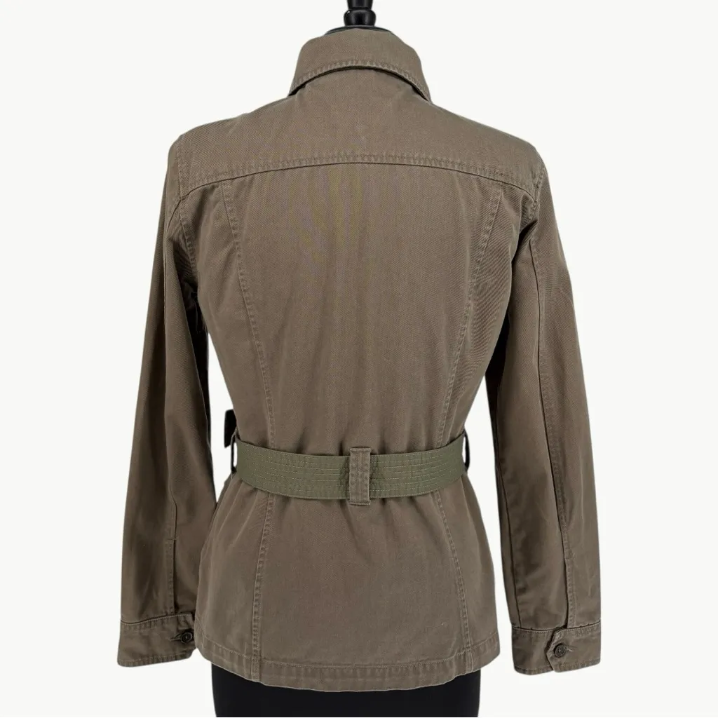 Vintage Y2K Tommy Hilfiger Utility 100% Cotton Jacket | Sz Medium | Olive Green - Image 2