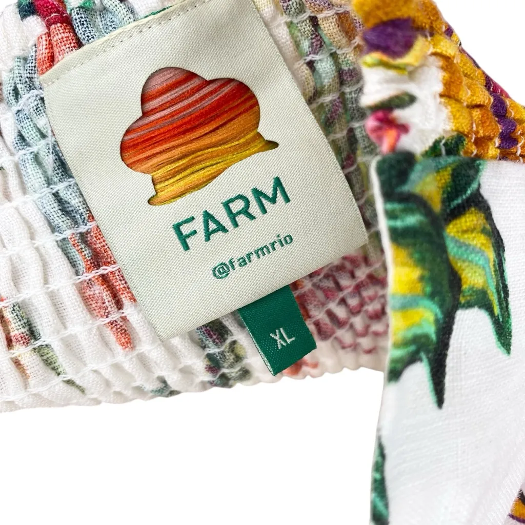 Farm Rio Toucans Garden Linen Halter Jumpsuit Size XL - Image 13