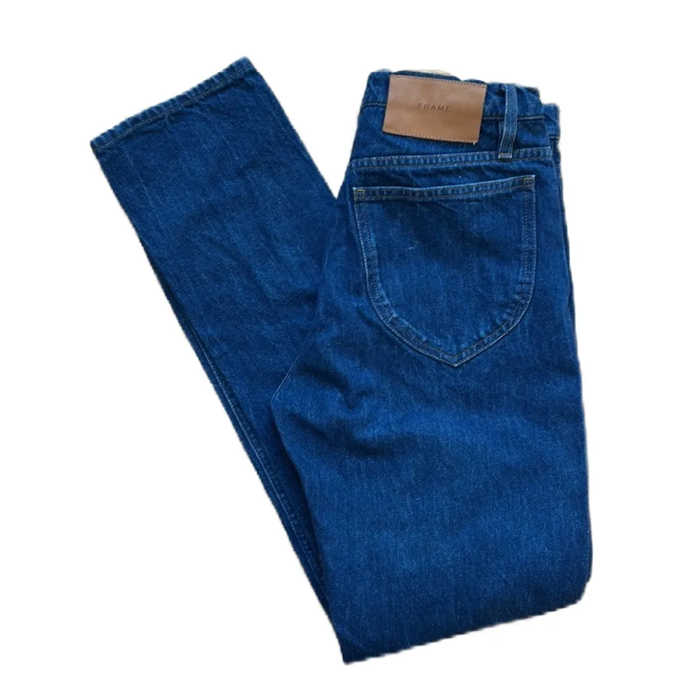 FRAME Le Italien High-Rise Straight Leg Jeans Vintage Blue Wash Size 27 DarkWash - Image 13