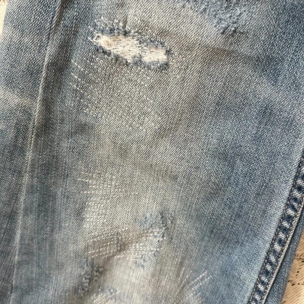 WHBM White Black Girlfriend Distressed Jeans - Image 2