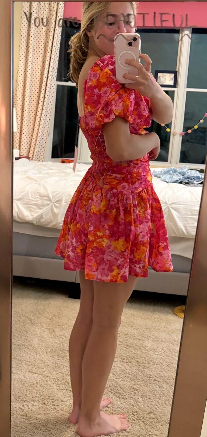 Hello Molly Dress Mini Floral Pink - Image 3