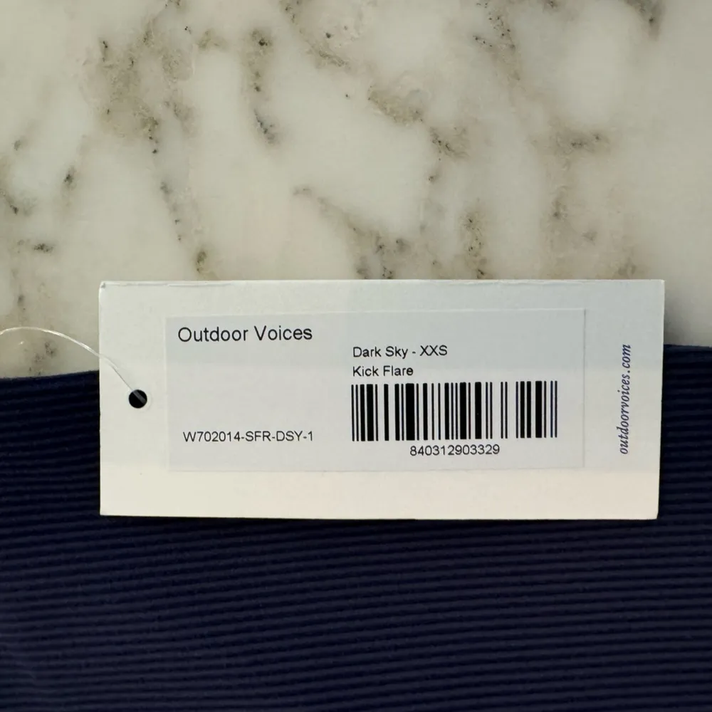 NWT Outdoor Voices Kick Flare Ribbed Leggings Navy Size XXS/00-0 - Image 6