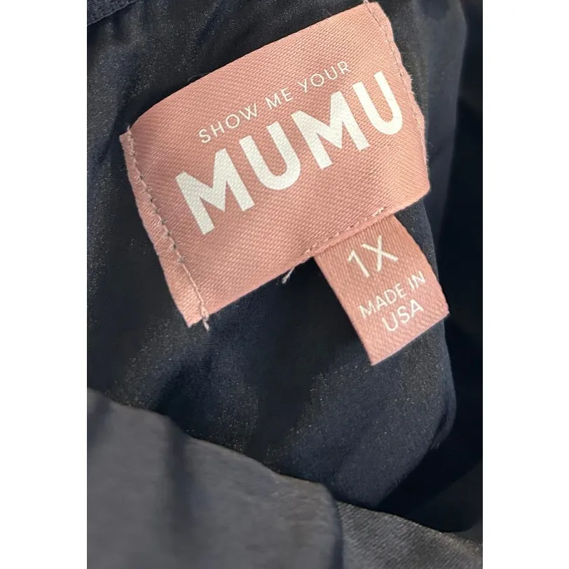 Show Me Your Mumu Renee Maxi Dress in Wild Iris Luxe Satin 1X NWT - Image 5