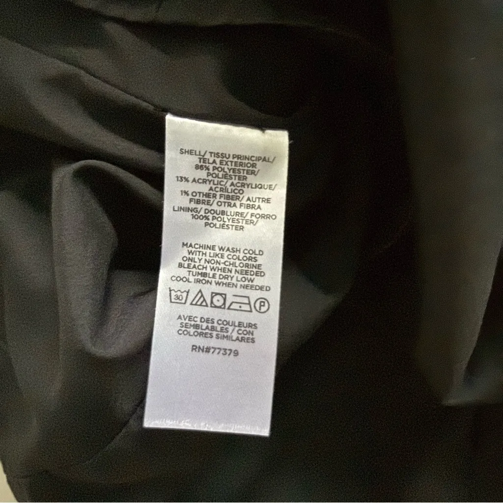 Ann Taylor Black Shimmer Tweed Puff Sleeve Top size Medium - Image 10