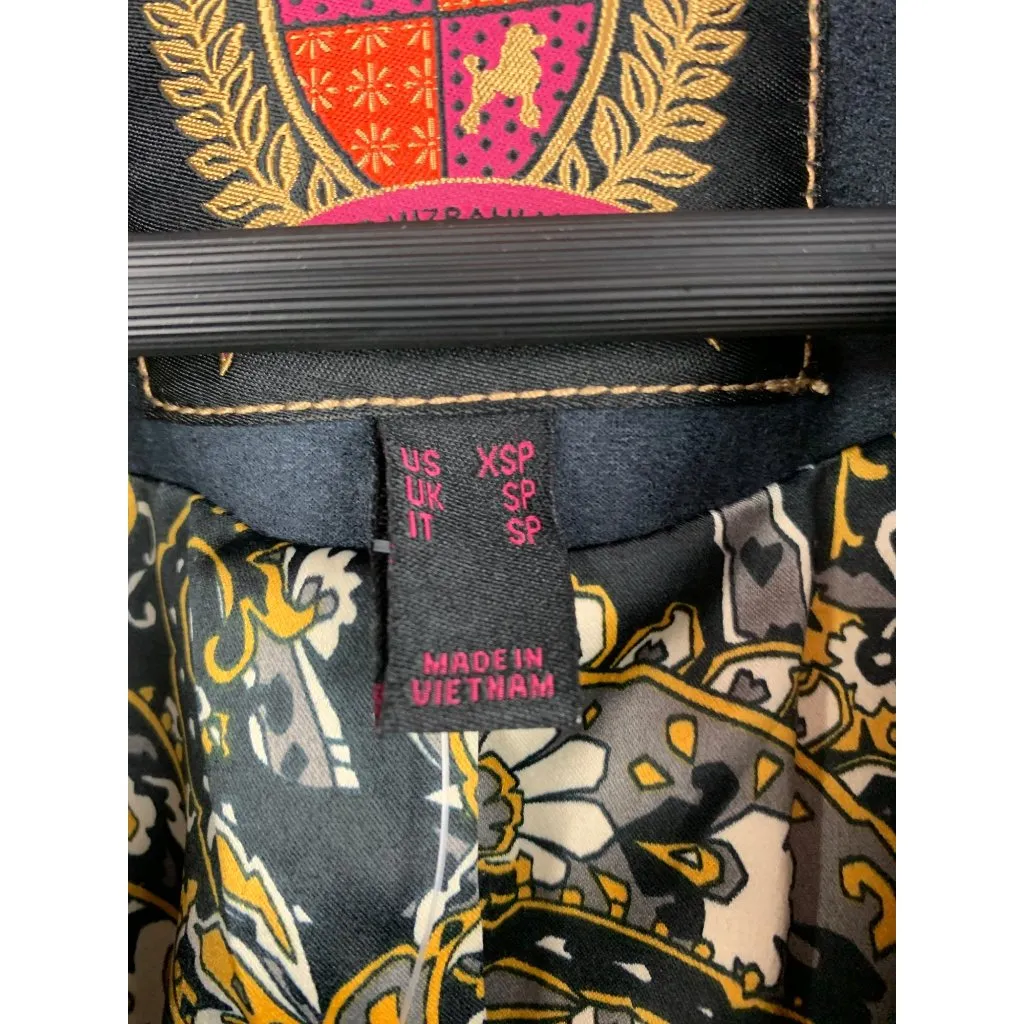 Isaac Mizrahi Live! Womens Estate Collection Blazer XSP Gray With Ornate Lining Black Size undefined - Image 6