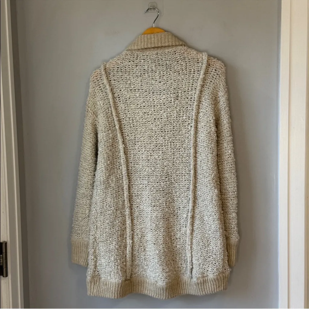 Free People Boho Fuzzy Boucle Oversized Sweater Jacket - Image 6