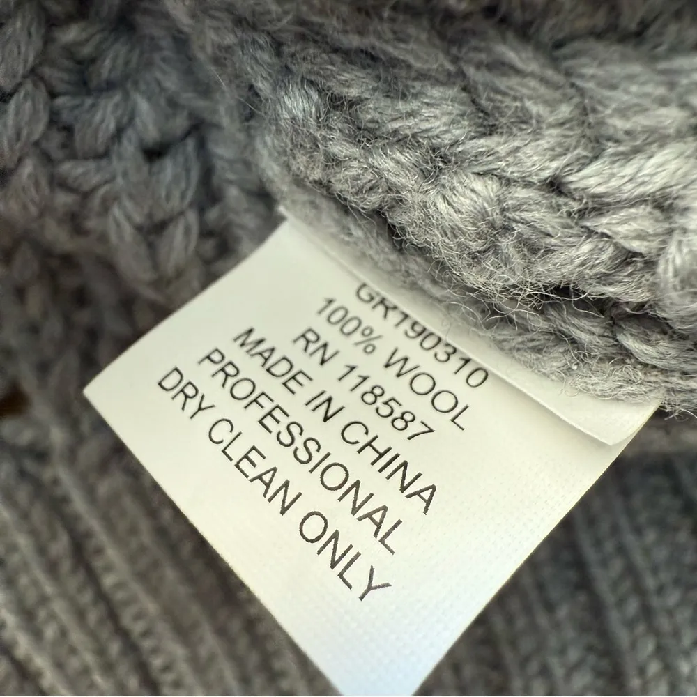 Grey Jason Wu 100% Wool Mockneck Sweater - Image 8