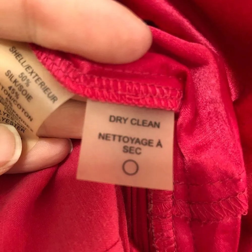 Magaschoni Collection Vintage Pink Belted Dress Womens 2 Trad Wife Modest Casual - Image 4