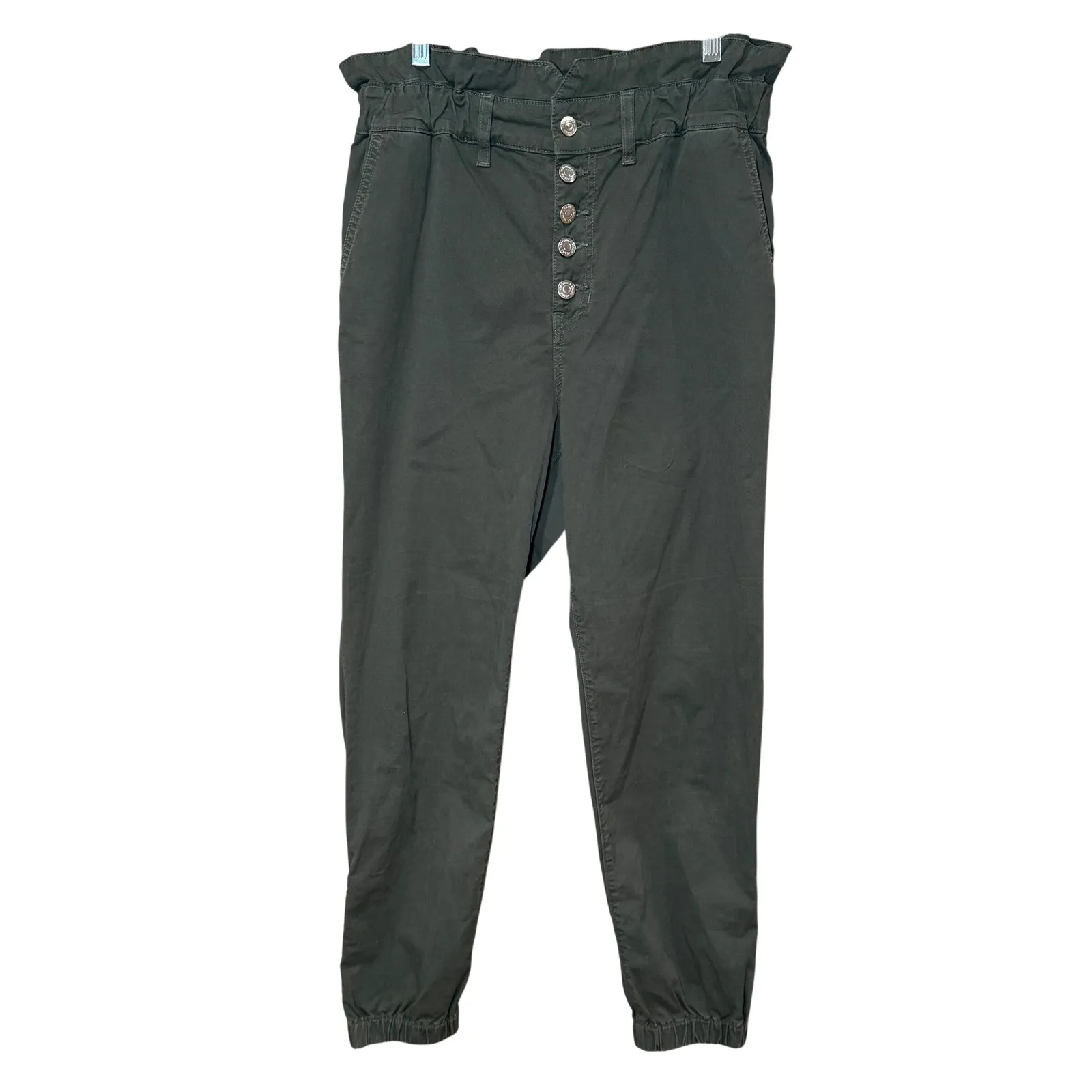 Veronica Beard Tedi Tapered High Rise Pants Joggers Army Green Size 29/8 - Image 2