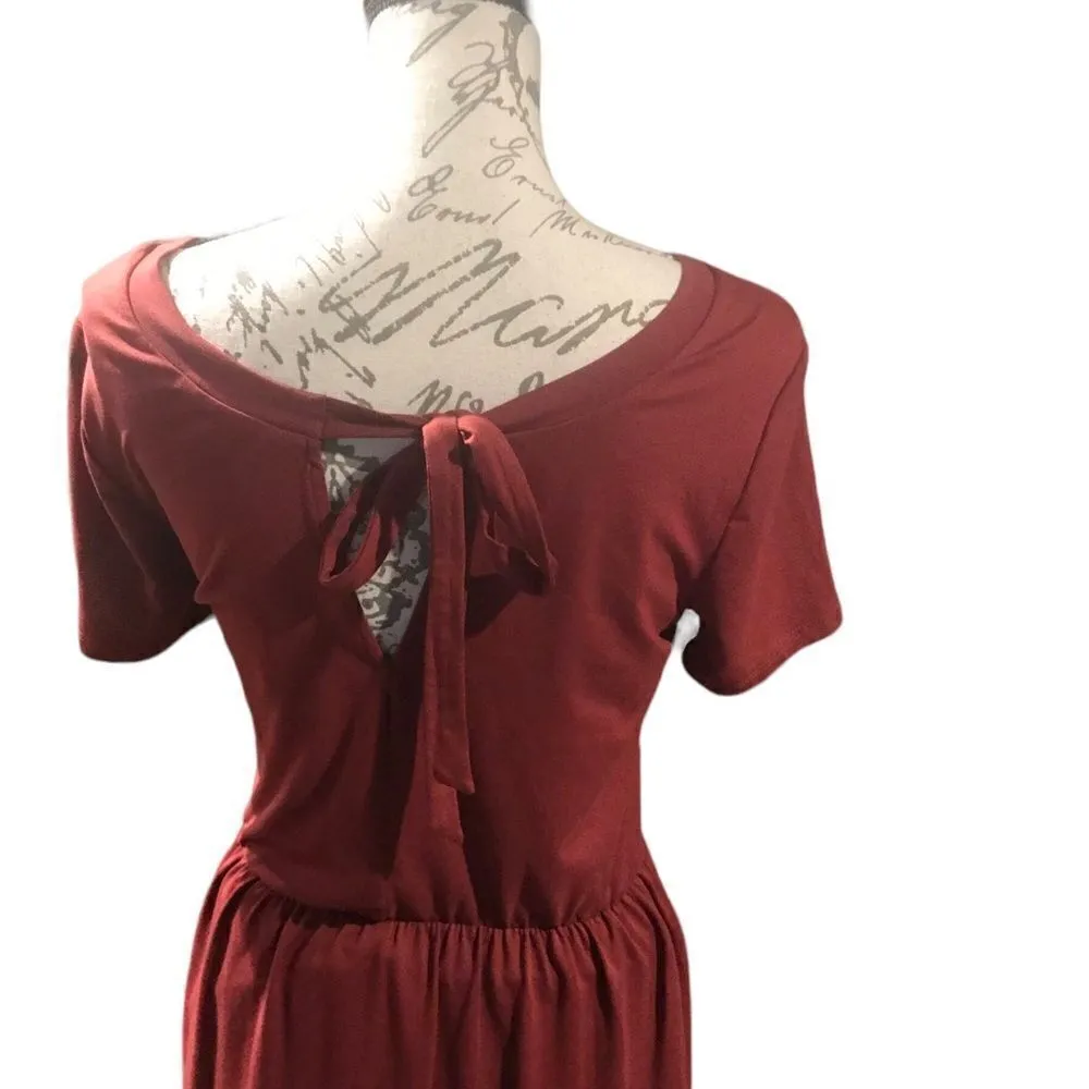 City Vibes Women's Dress Medium Burnt Red - Image 10