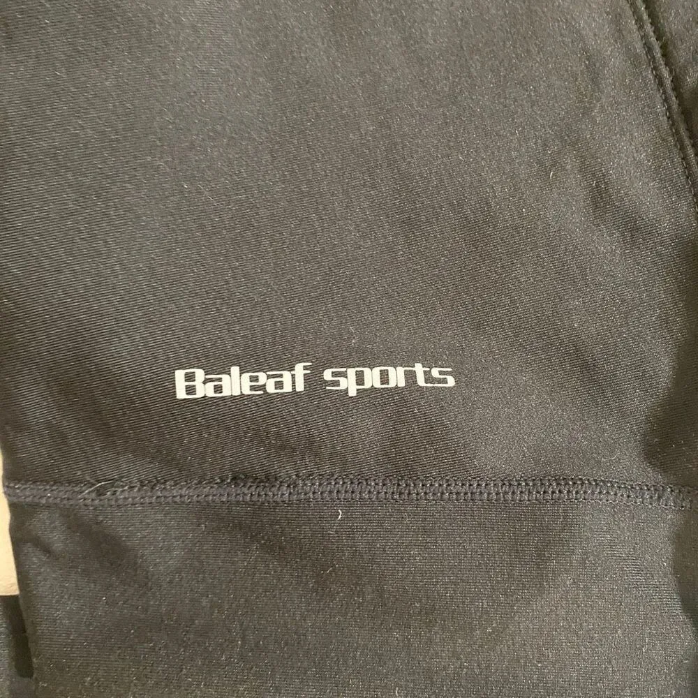 Baleaf Black Fleece Lined Quarter Zip Pullover with Pink Zippers Size S - Image 8