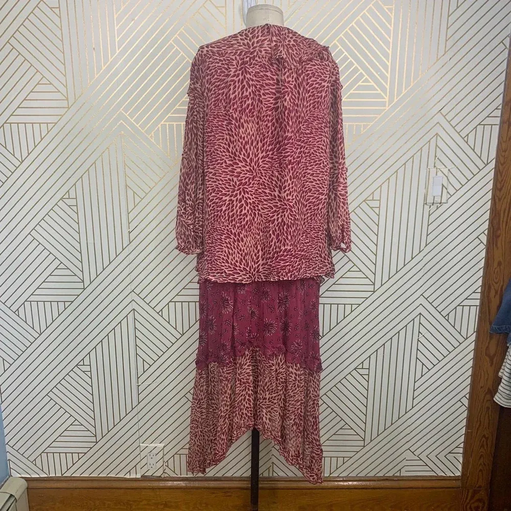 Ba&sh Lady Blouse Two-Piece Skirt Set Jupe Gapi Rose Size‎ US 0 / XS - Image 8