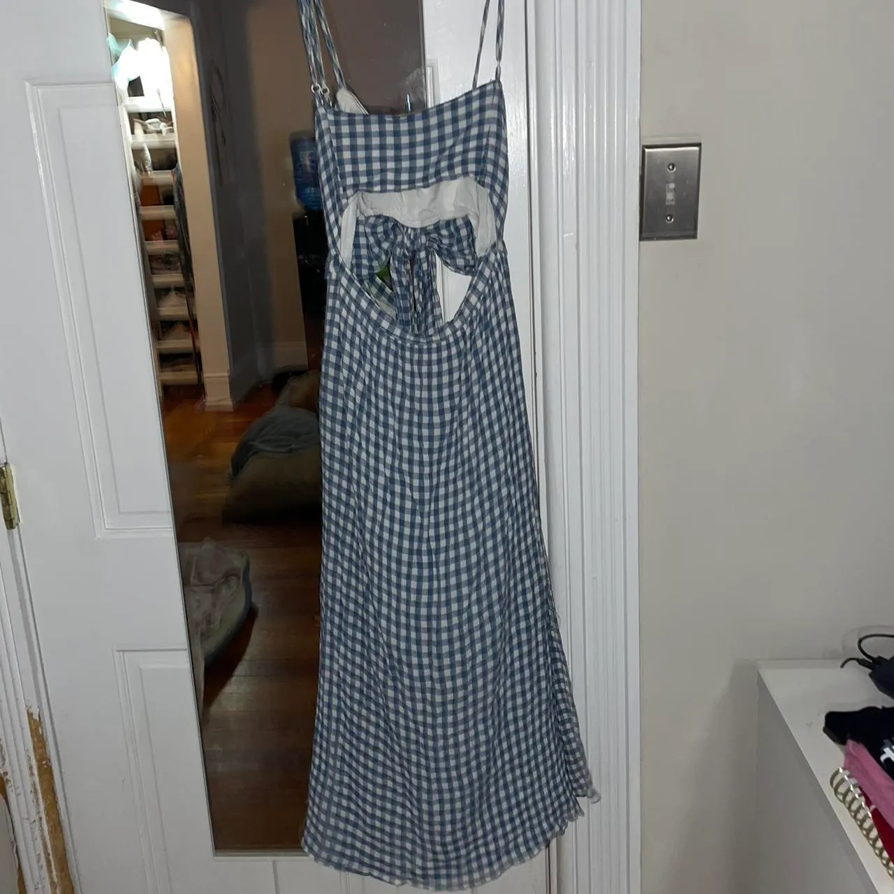 Oliviacious gingham front tie dress   - Image 4