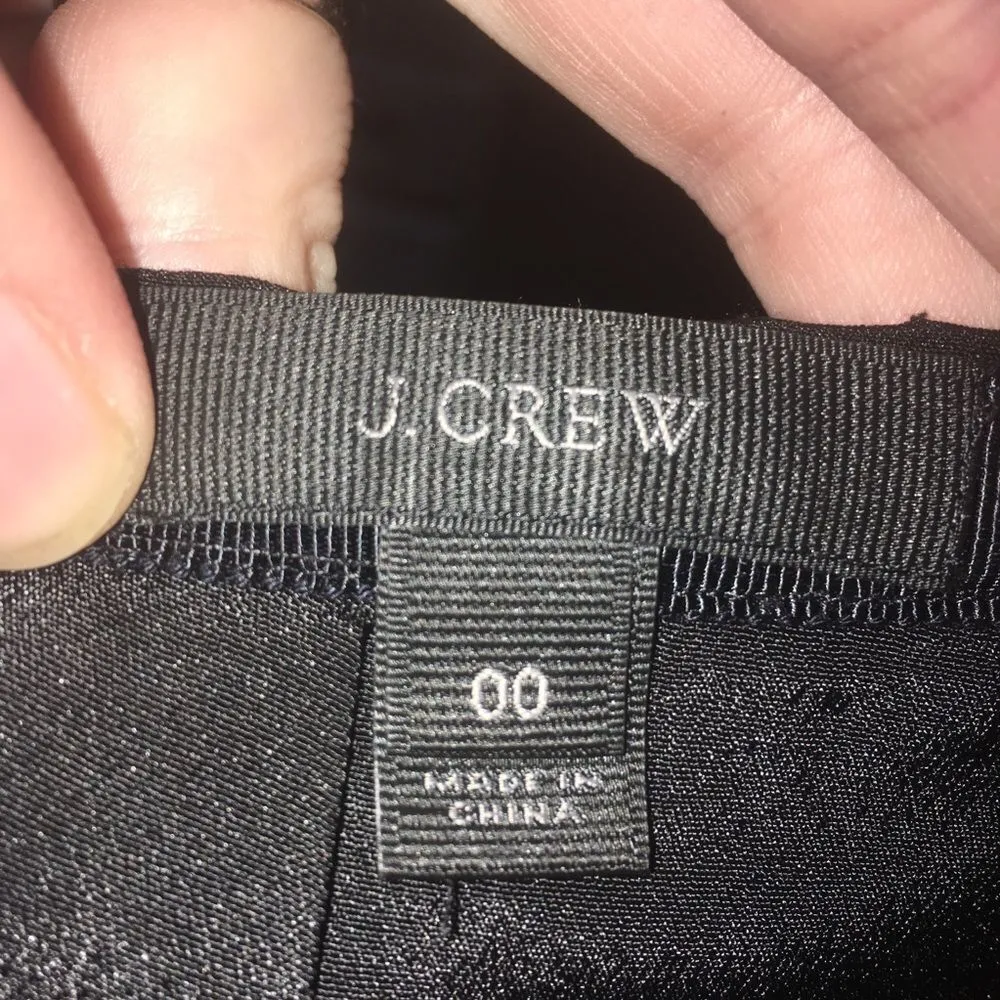 J Crew Dark Academia black eyelet lined miniskirt - Image 2