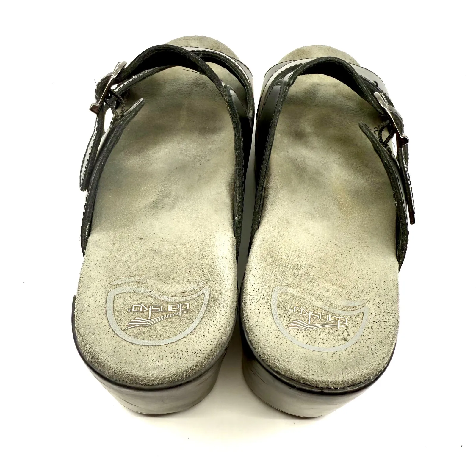 Dansko Women's Black Leather Buckle Strap Comfort Sandal Size US 9.5-10‎ EU 40 - Image 10