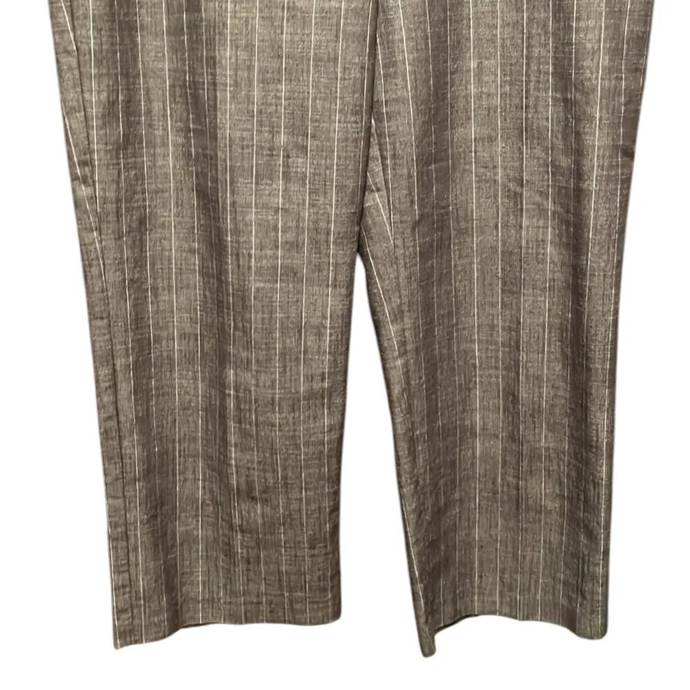IZ BYER Gray Pinstripe Trousers Chinos capris - Image 4