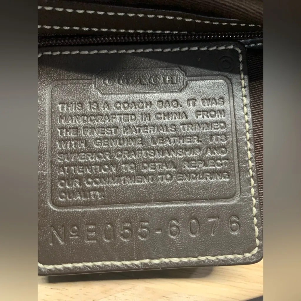 Coach Jacquard w/leather trim Vintage ‘05 6076 Signature Duffel/Bucket Bag - Image 16