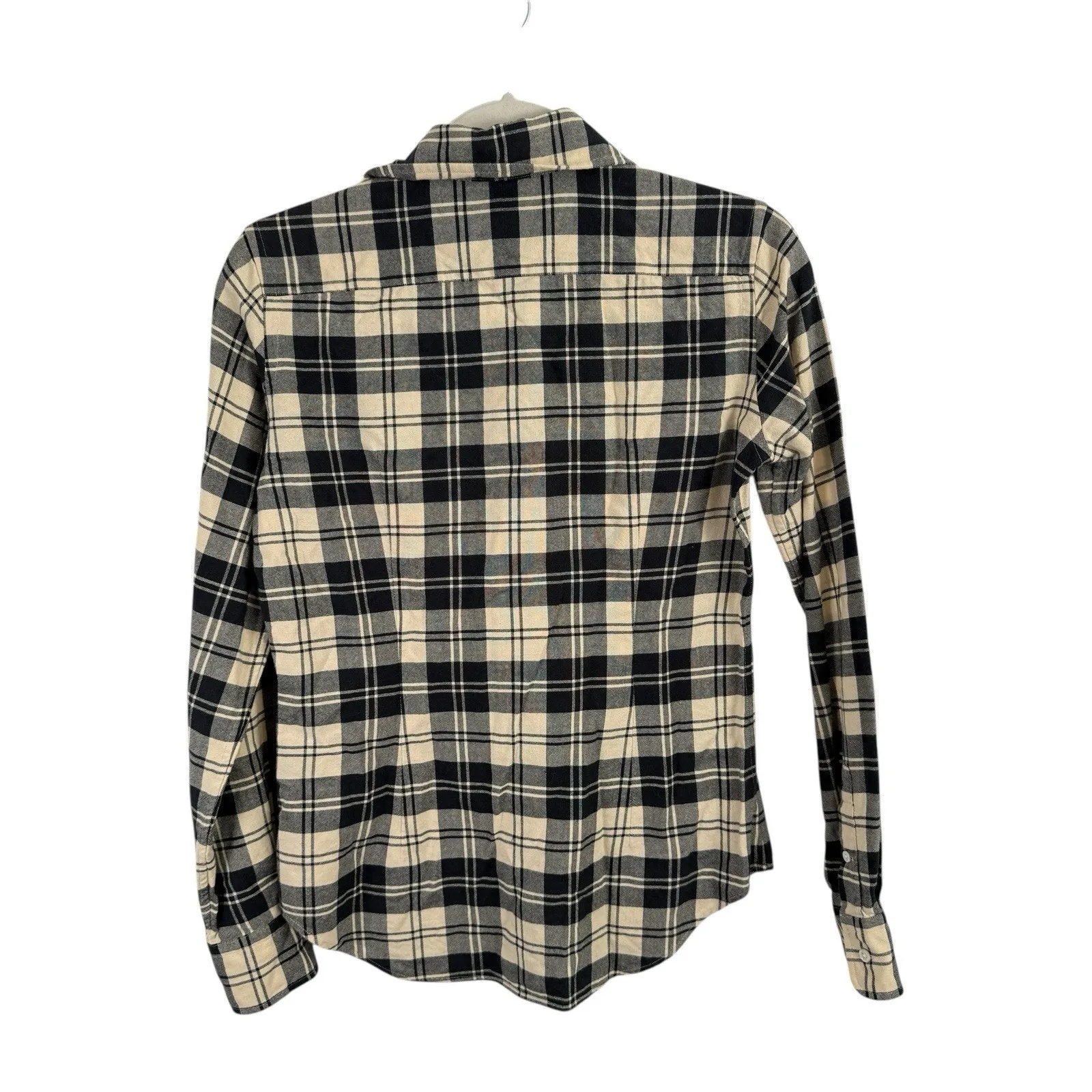 Ralph Lauren Plaid Button Front Shirt Crest Cotton Wool Preppy Academia Womens 4 - Image 5