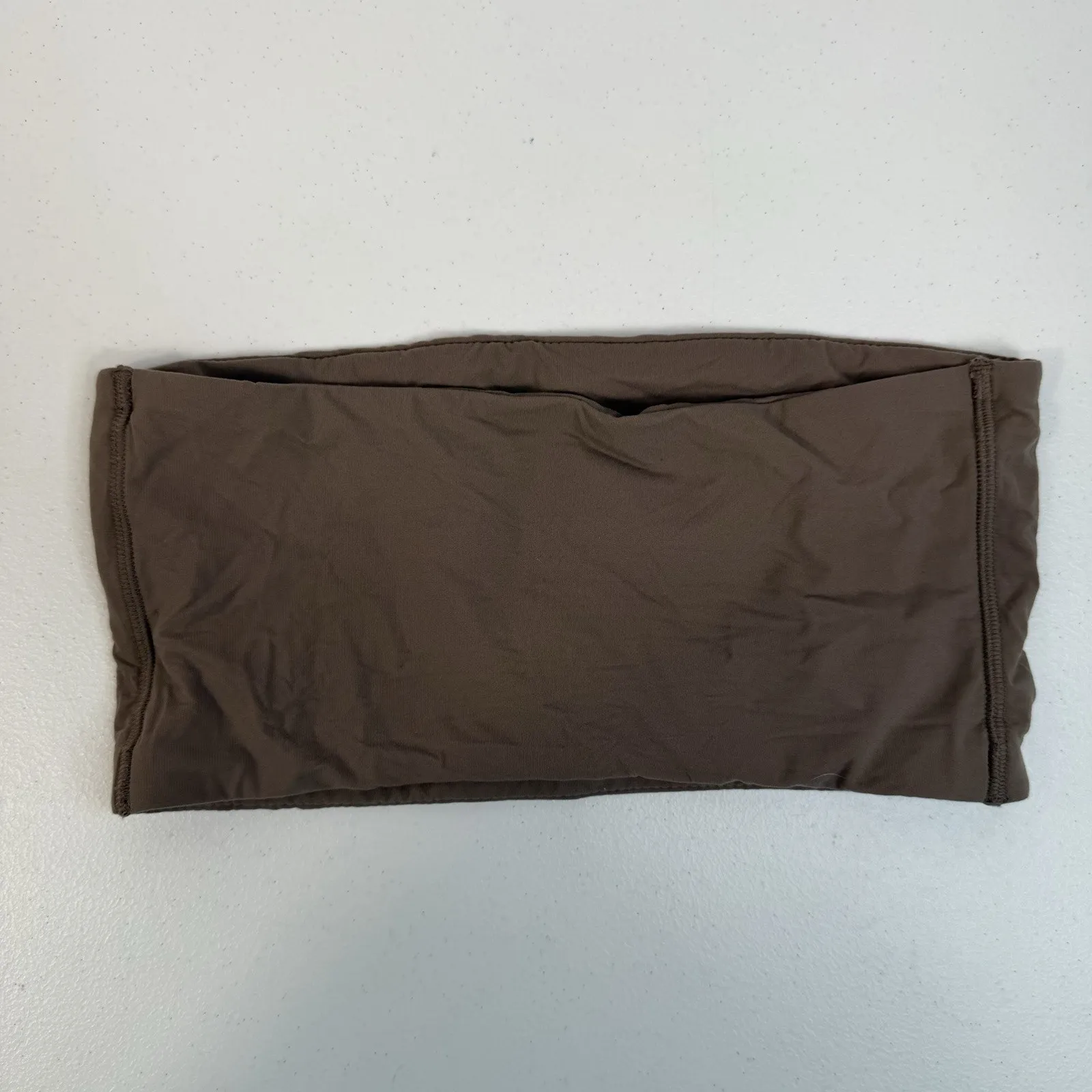 Skims S Small Fits Everybody Bandeau Bra Women's Seamless Stretch Brown Cocoa - Image 5