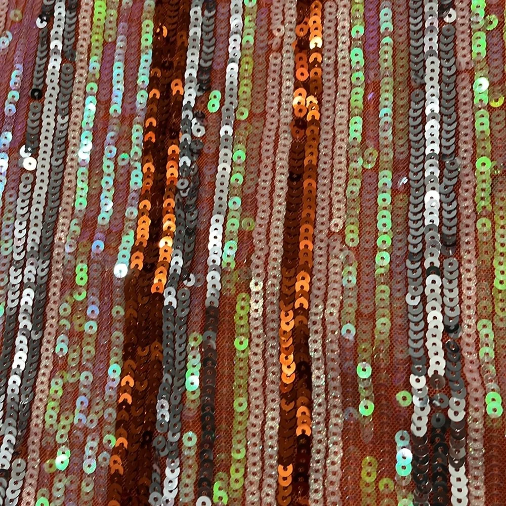 Pretty Garbage Orange Sequin Dress Size Large. NWT - Image 9