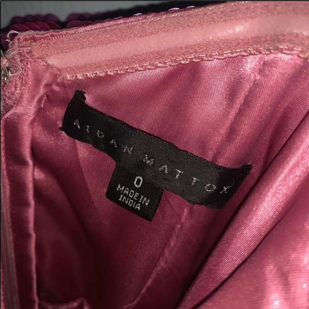 Aidan mattox pink ombré sequin halter dress - Image 5