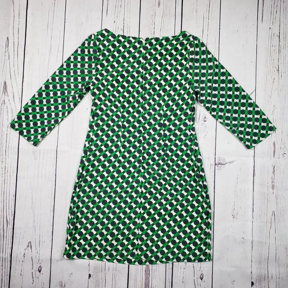 Old Navy Green, Navy Blue & White Geometric Long Sleeve Slip Dress Size XS - Image 10