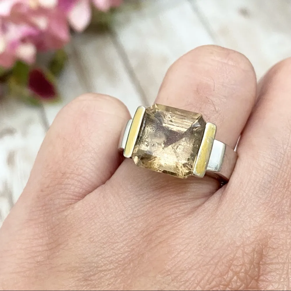 Retired Vintage 925 BBJ Topaz Ring Size 10 - Image 5