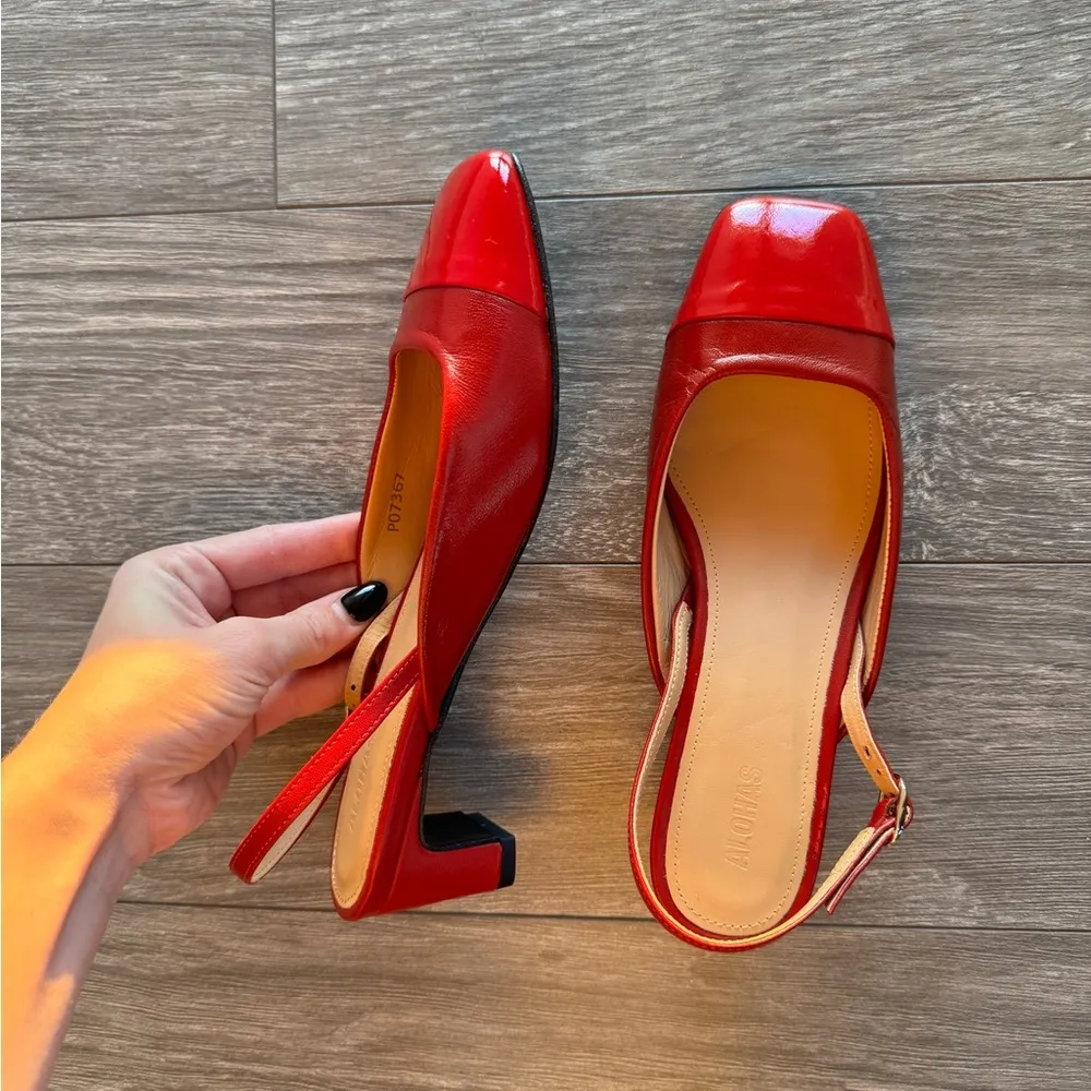 ALOHAS Lindy Bliss Red Leather Pumps 36 - Image 10