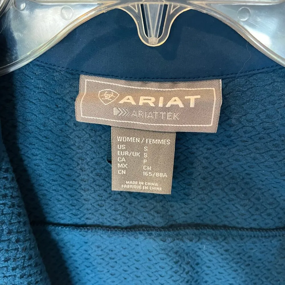 Ariat Women's Softshell Jacket Blue Size S Wind & Water Resistant Western - Image 10