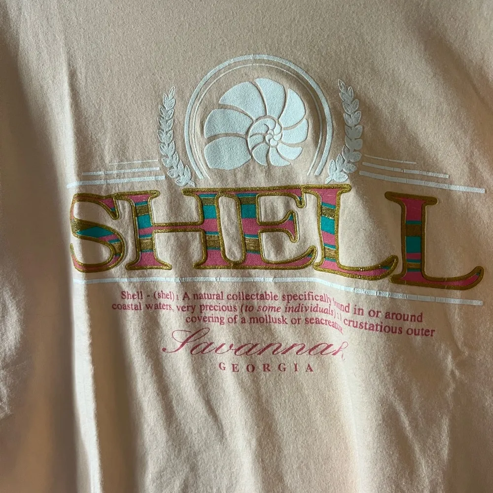 vintage Savannah, Georgia shell peach tshirt Pink Size L - Image 3