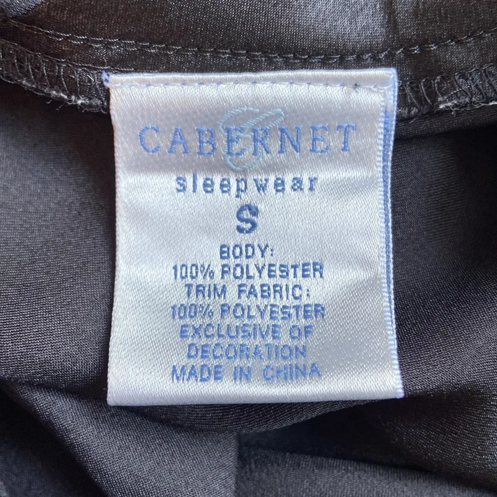 Cabernet Slip Dress Black Satin Mesh 90s 30s Style Bias Cut Pin Up Black Sz S - Image 8