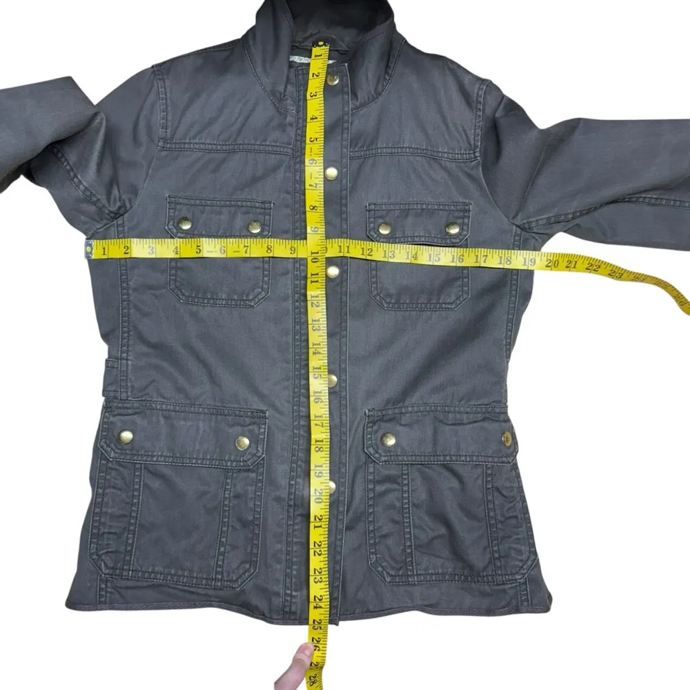 J.Crew Womens Relaxed Boyfriend Jacket Mossy Brown Small Military Outerwear Green - Image 12