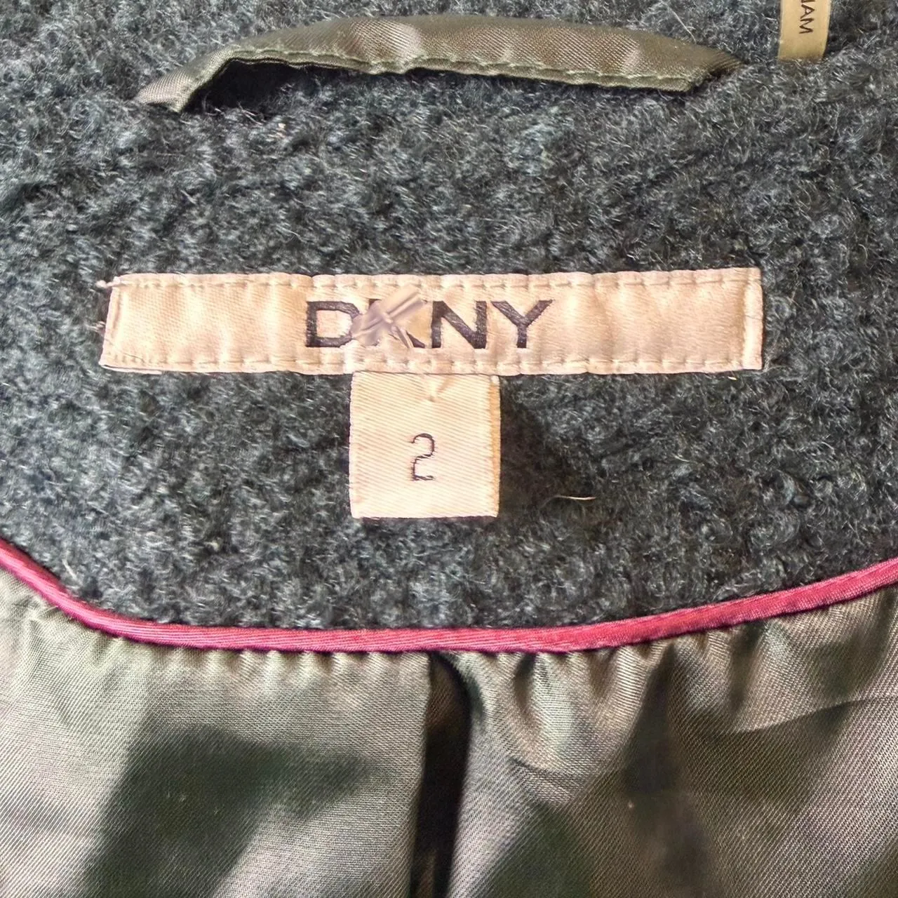 Streetwear DKNY Forest Green Wool Blend Pea Coat Women's - Image 6