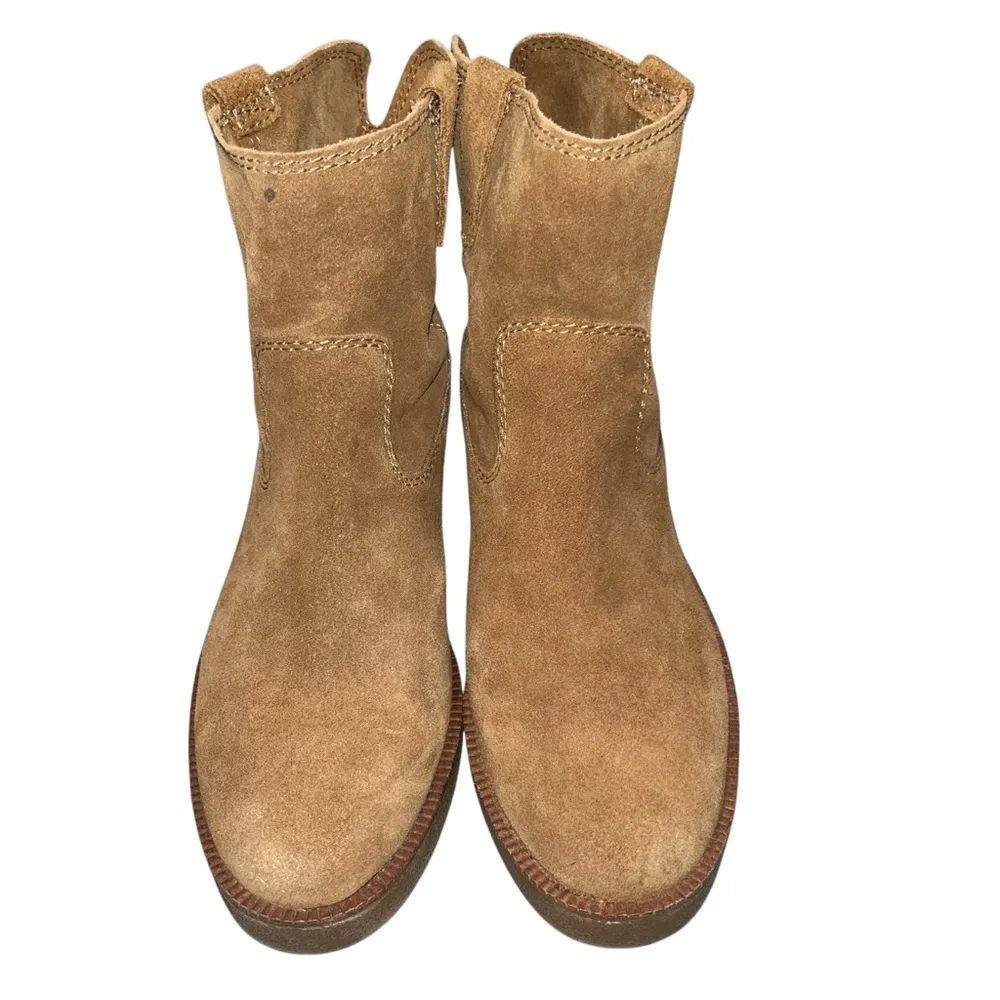 Lucky Brand Rhetty Soft Suede Leather Mid Calf Booties Boots Shoes size 7 - Image 2