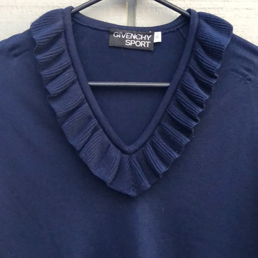 Givenchy Sport Navy Short Sleeve Sweater‎ - Image 2