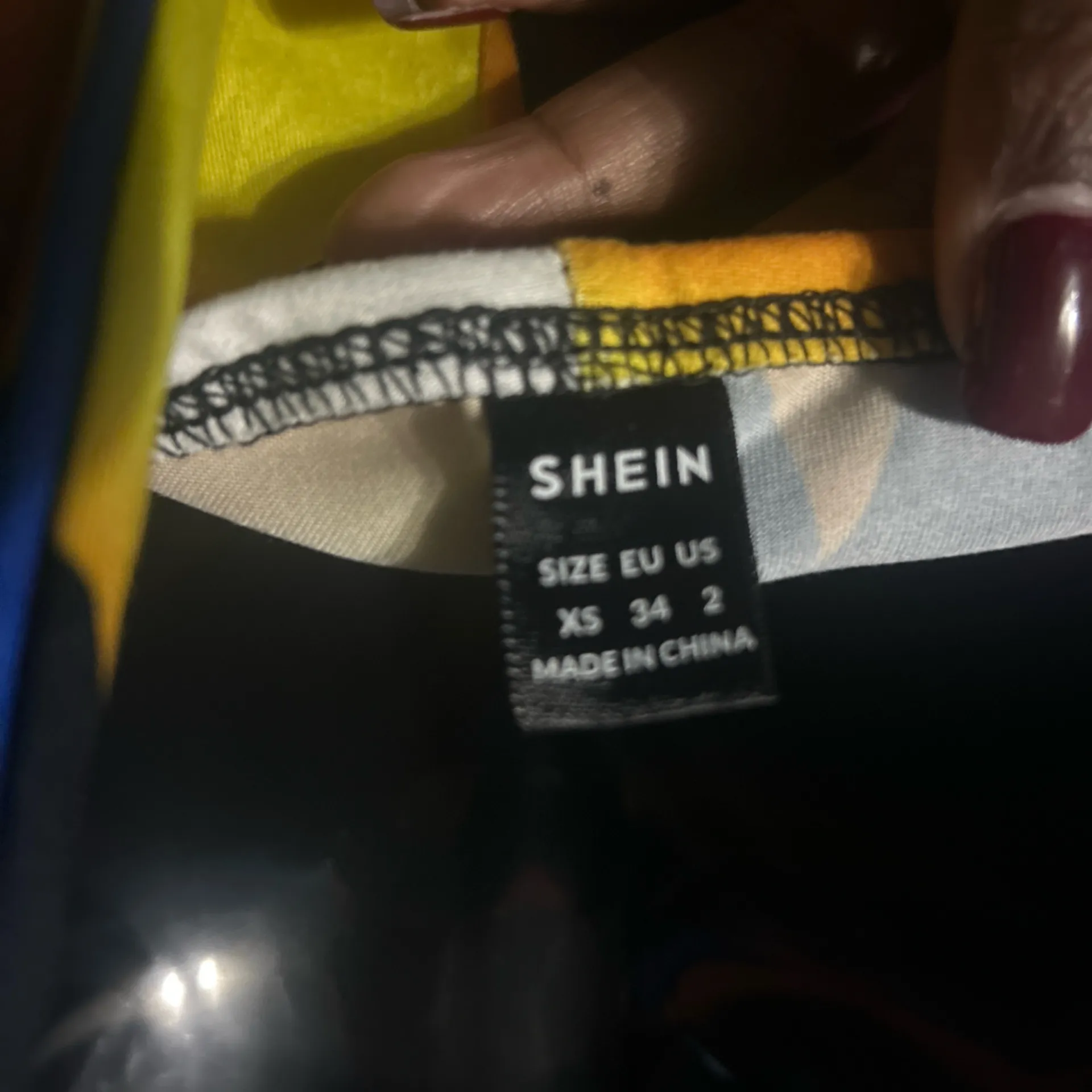 SHEIN Abstract Print Halter Ring Romper – Size XS - Image 5