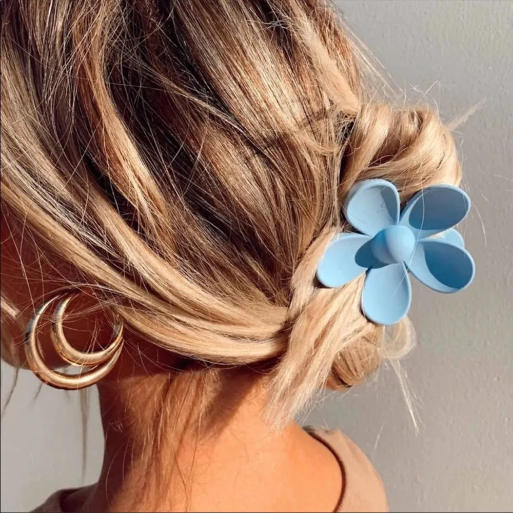 New large flower claw hair clip pastel - Image 2