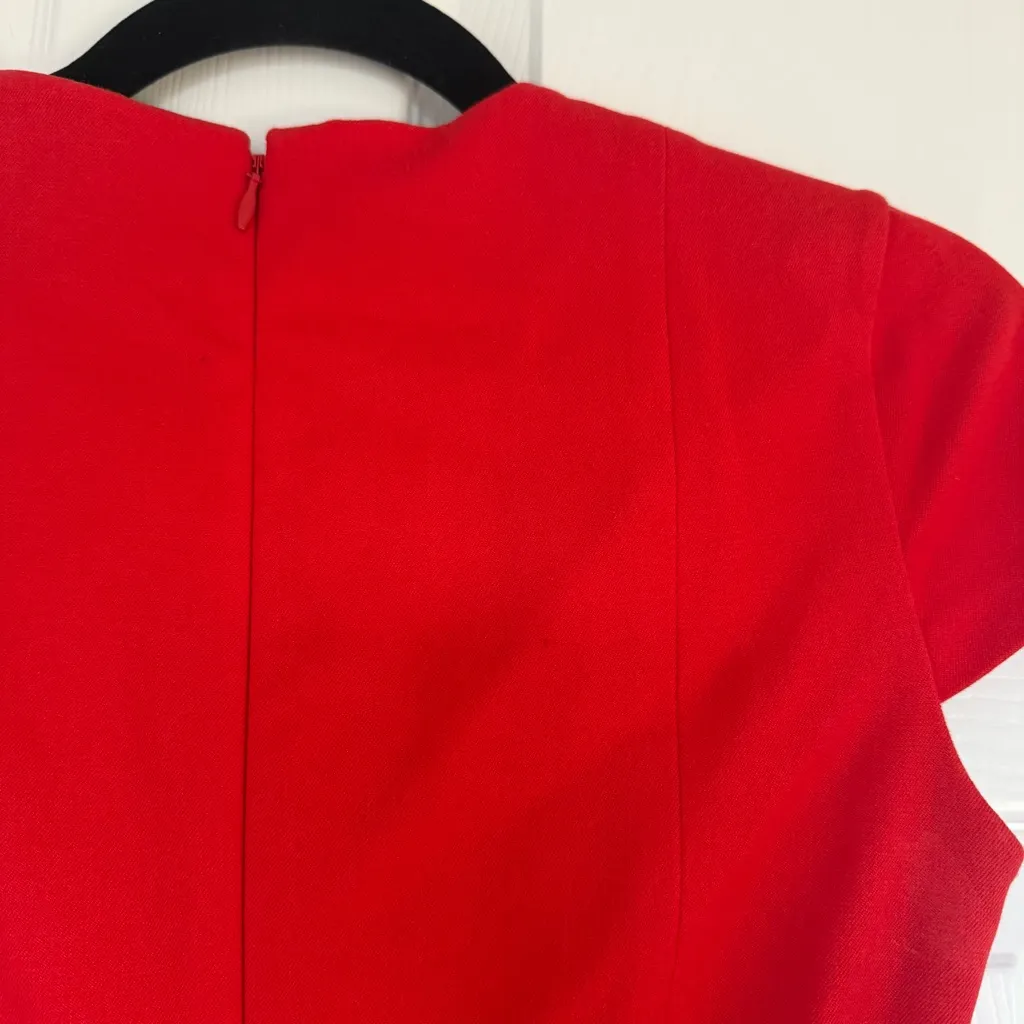 Banana Republic Red Sweetheart Neckline Dress Size 0 - Image 8