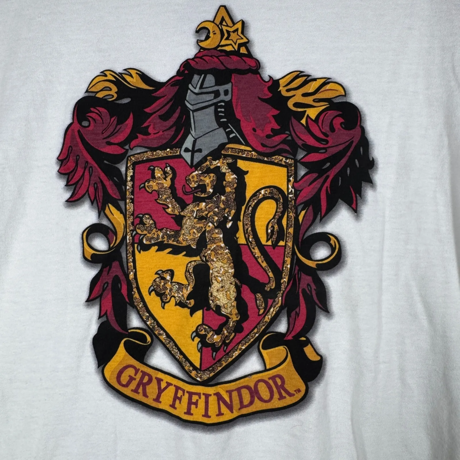 Harry Potter Gryffindor Raglan T-Shirt Unisex Wizarding World 3/4 Sleeve Medium - Image 5
