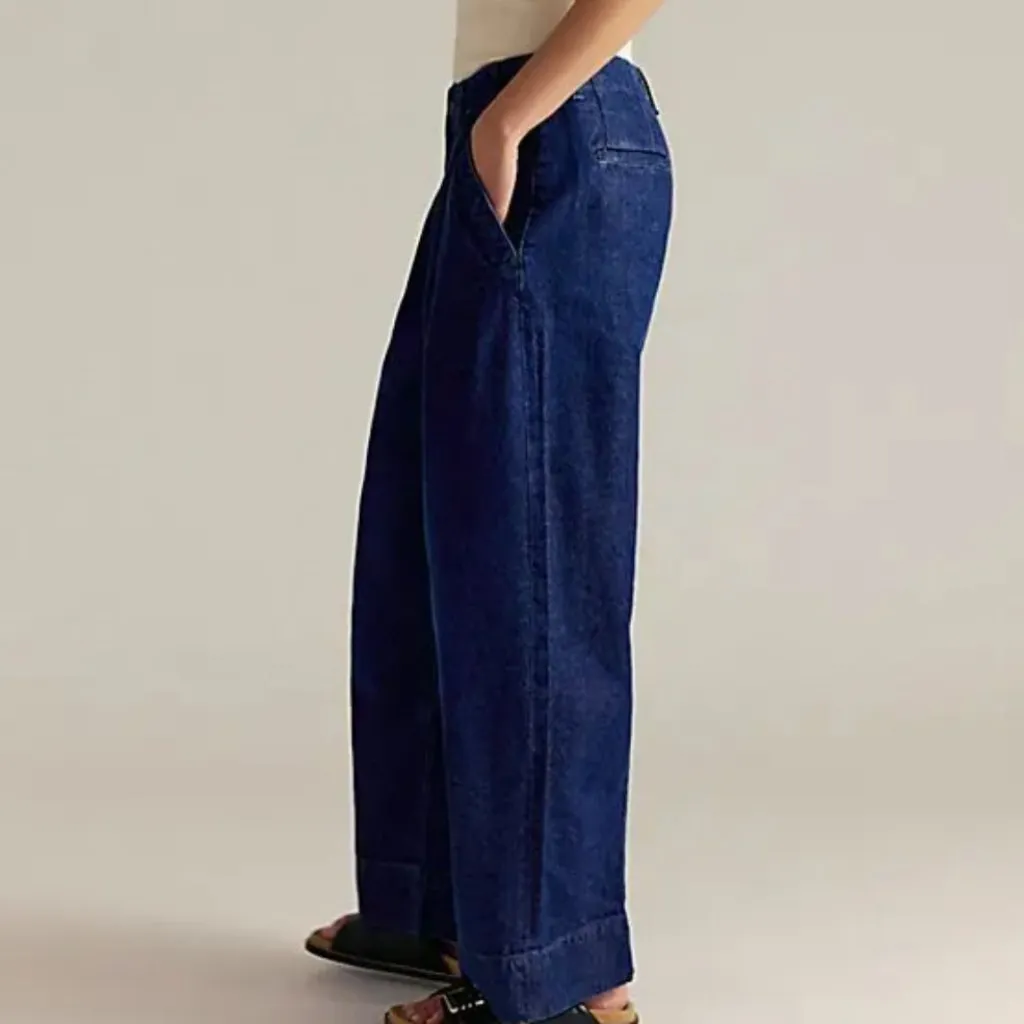 NWT Free People CRVY New Spin Trouser Jeans in Dark Wash - Image 4