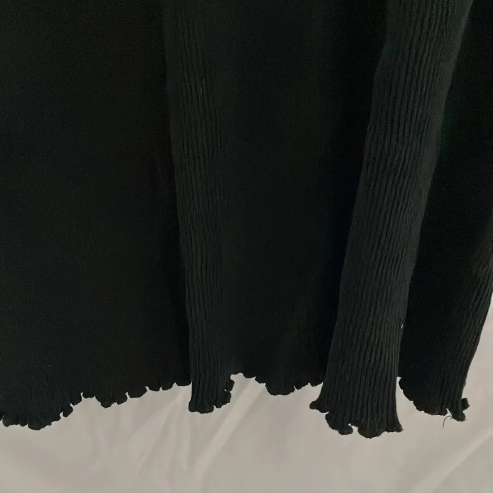 : Black, lace trimmed, ribbed tank top- size XL - Image 6