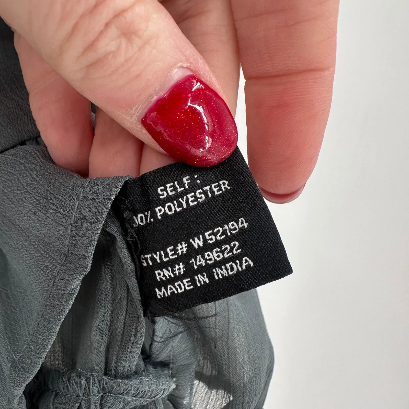 Walter Baker Grey Sheer Embroidered Ruffle Sleeve Peplum Blouse XS Beth - Image 6