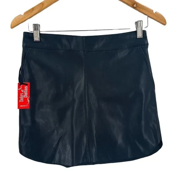 Dukes of Dallas Vegan Leather Mini Skirt - Image 10